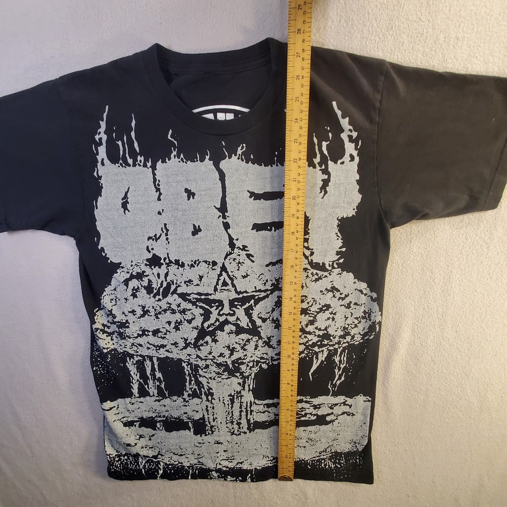 Obey Mens Black Ghoulies Ritual Services Mushroom Cloud Graphic T-Shirt Medium - Picture 4 of 6